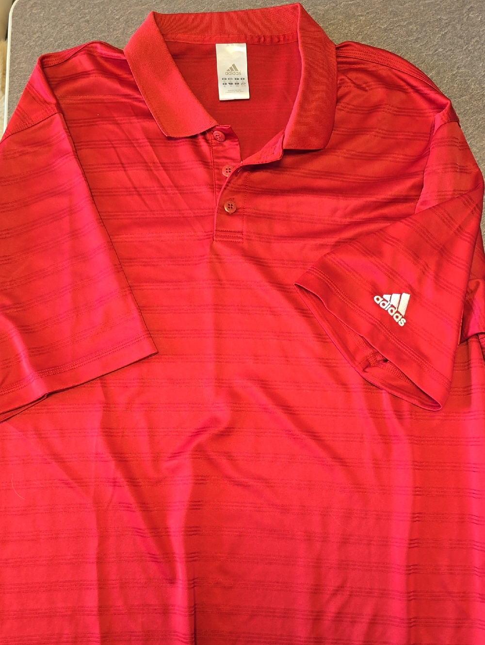 Adidas Men’s Red Polo Shirt - Lightweight Performance